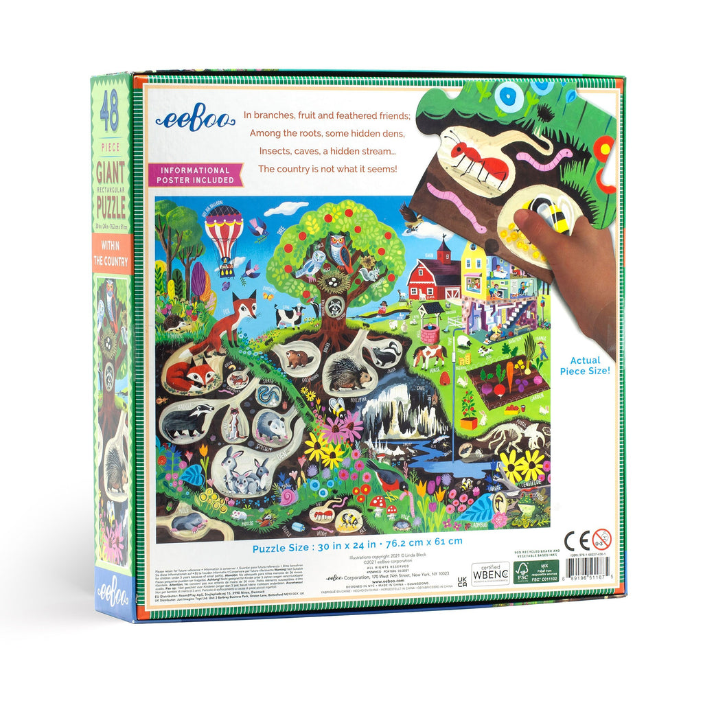 Within the Country 48pc Giant Puzzle, by eeBoo