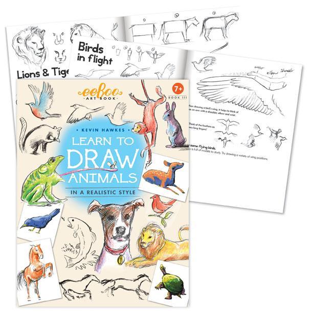 (Art Book 3) Learn to Draw Animals with Kevin Hawkes, by eeBoo