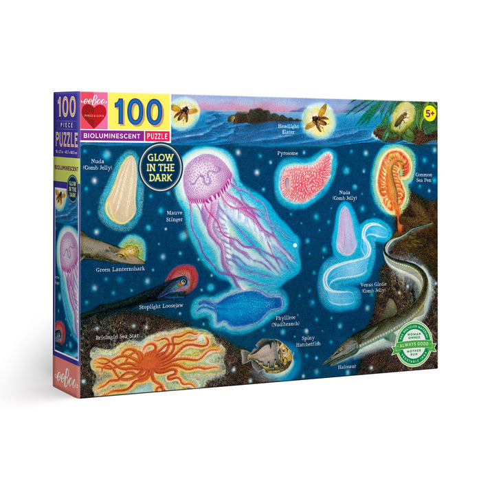 Bioluminescent 100pc Puzzle, by eeBoo