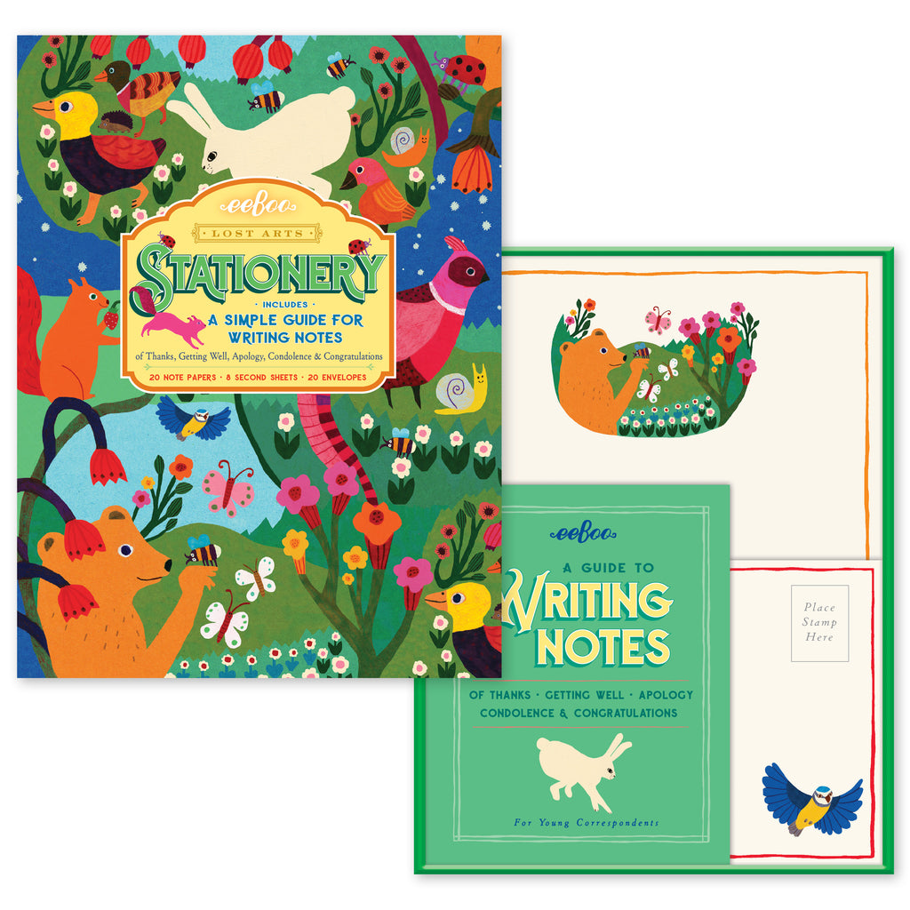 In The Meadow Stationery Set with Letter-Writing Guide, by eeBoo