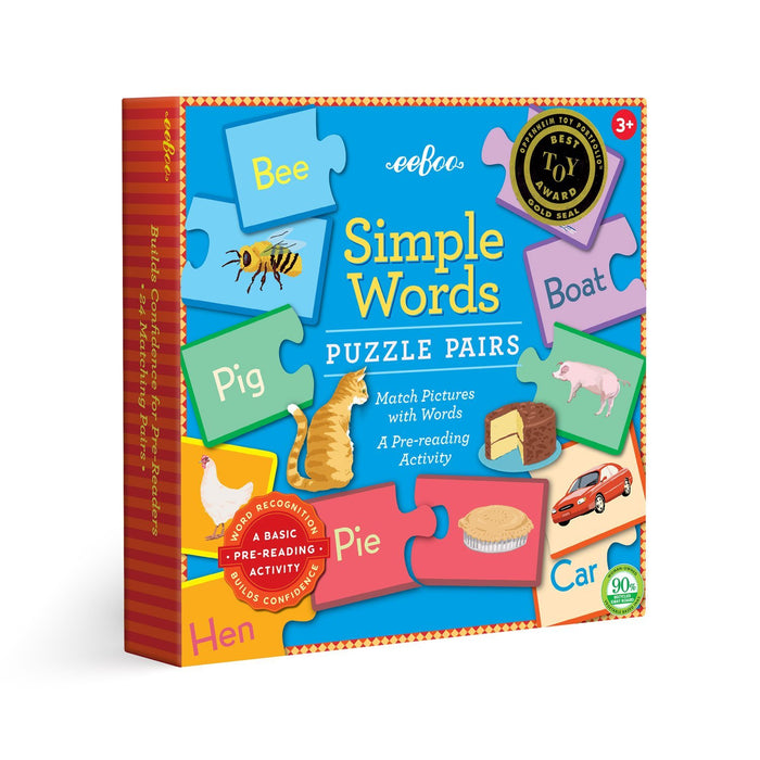 Simple Words Puzzle Pairs, by eeBoo