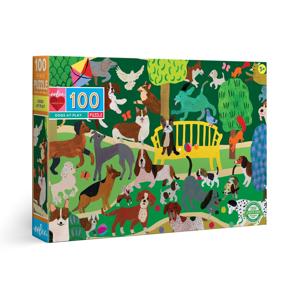 Dogs At Play 100pc Puzzle, by eeBoo
