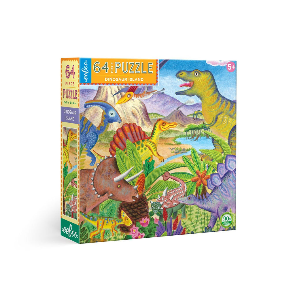 Dinosaur Island 64pc Puzzle, by eeBoo – StickieMama