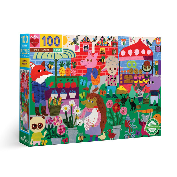 Green Market 100pc Puzzle, by eeBoo