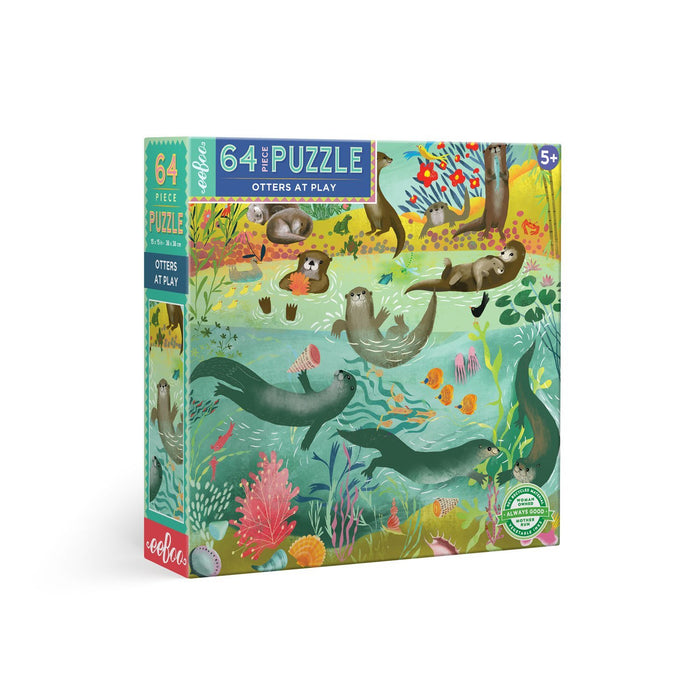 Otters At Play 64pc Puzzle, by eeBoo
