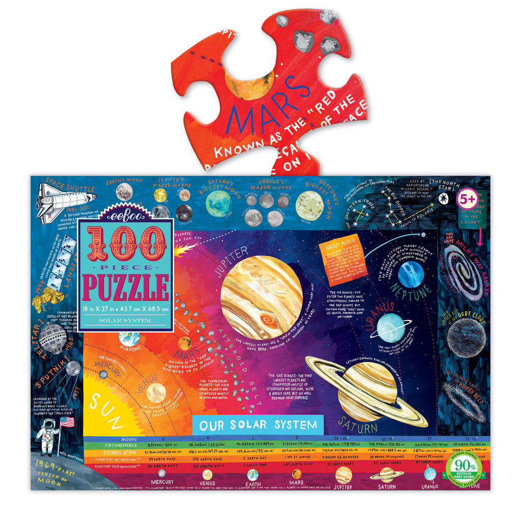 Solar System 100pc Puzzle, by eeBoo