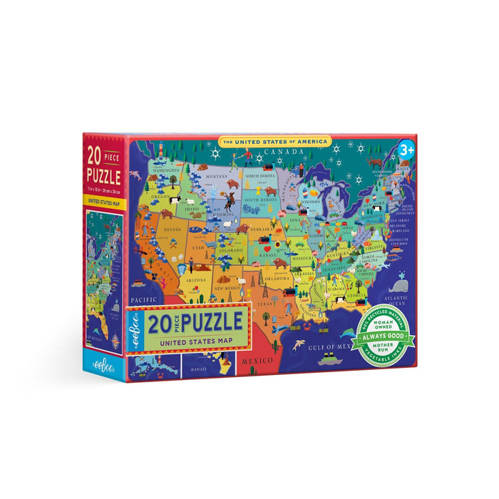 United States Map 20pc Big Puzzle, by eeBoo