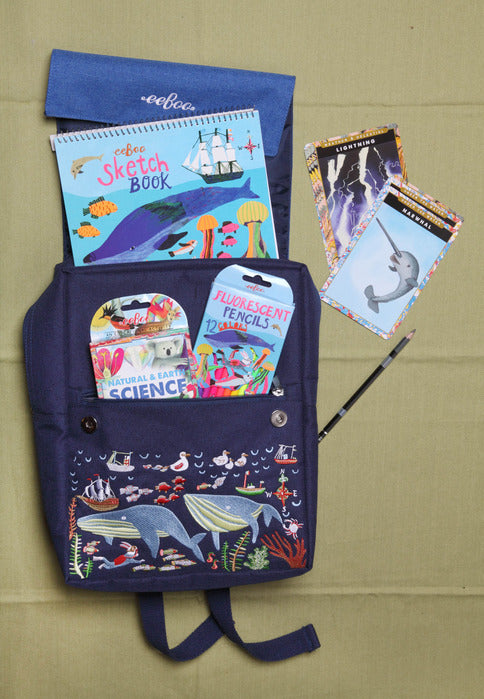 Happy Whales Backpack, by eeBoo