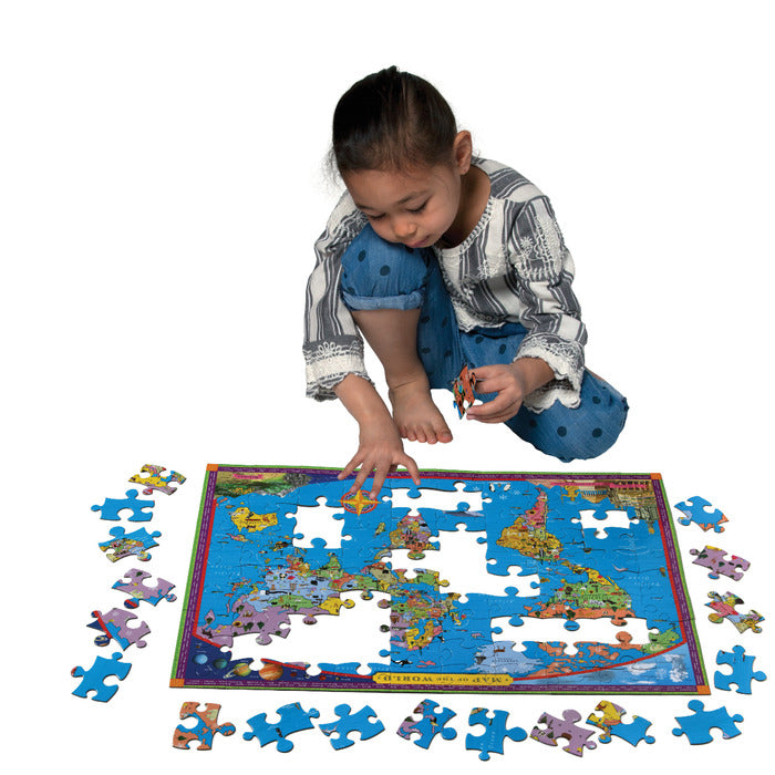 World Map 100pc Puzzle, by eeBoo
