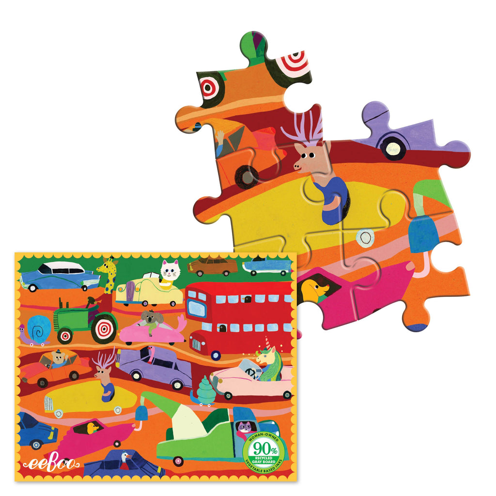 Traffic in the City 36pc Mini Puzzles, by eeBoo