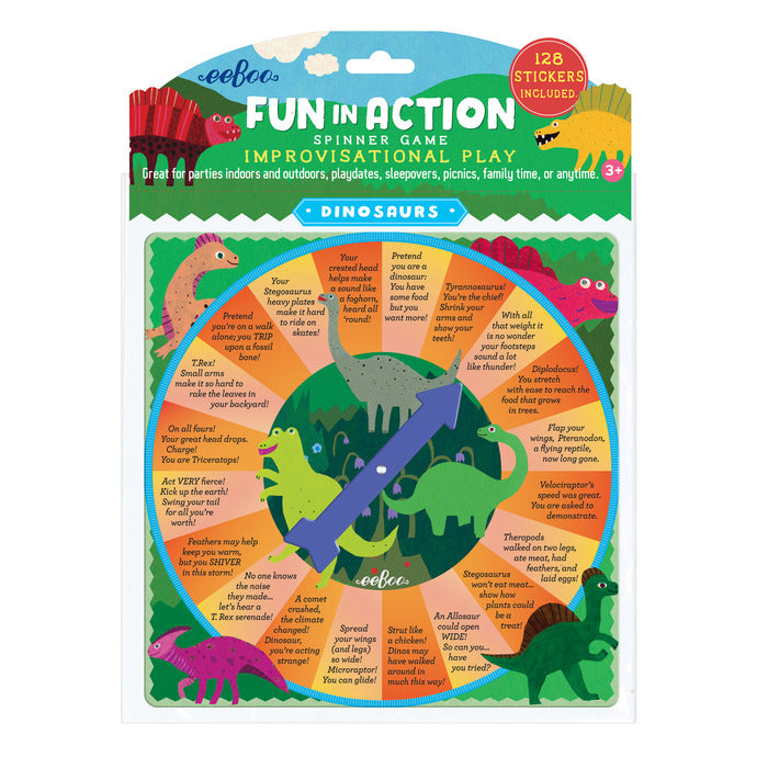 Fun In Action Dinosaur Spinner Games, by eeBoo