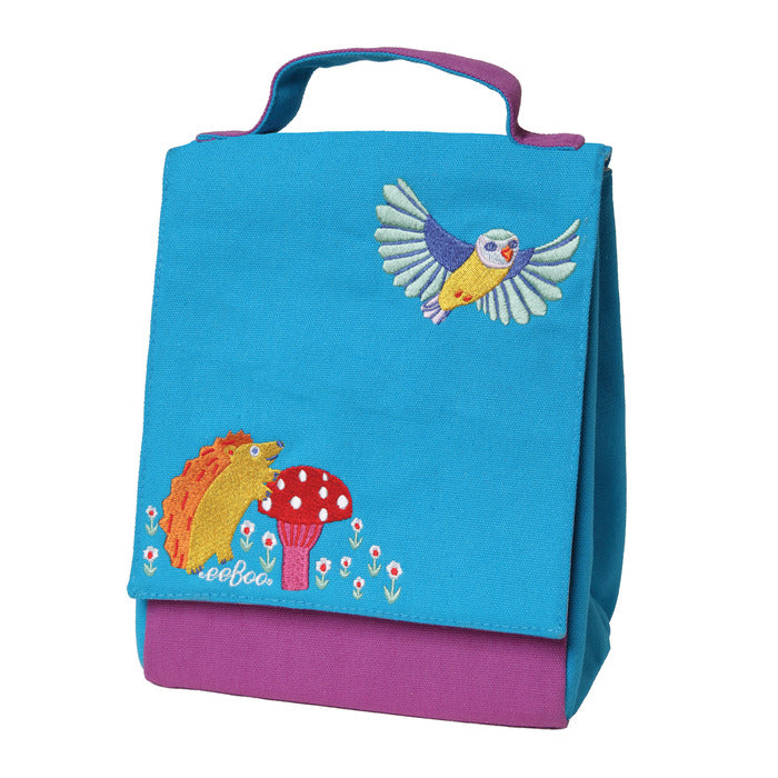 Hedgehog + Bird Lunch Bag, by eeBoo