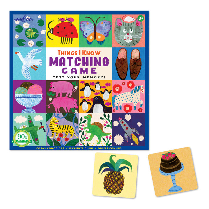 Things I Know Memory & Matching Game, by eeBoo