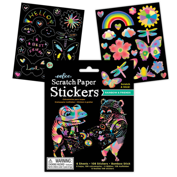 Scratch Stickers - Rainbow & Friends, by eeBoo