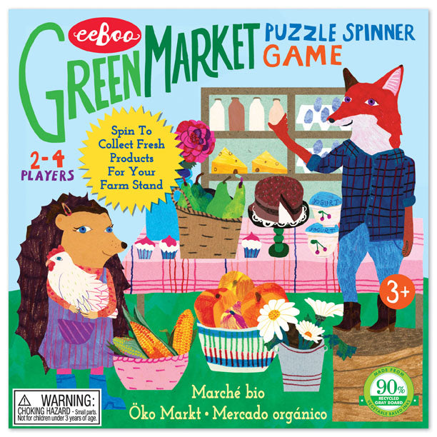 Green Market Puzzle Spinner Game, by eeBoo