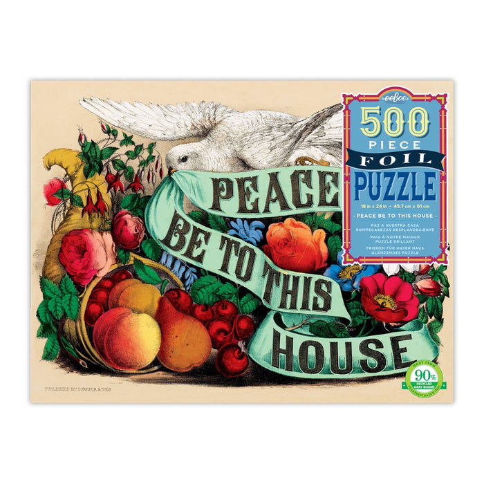 Peace Be To This House 500pc Foil Puzzle, by eeBoo