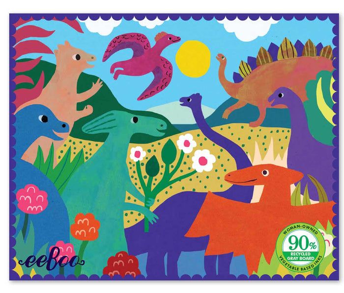 Dinosaurs in the Park 36pc Mini Puzzles, by eeBoo