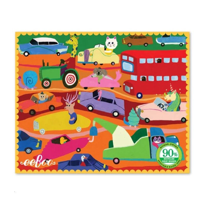 Traffic in the City 36pc Mini Puzzles, by eeBoo