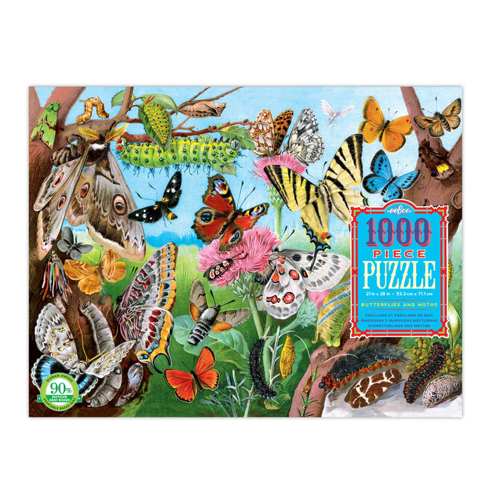 Butterflies And Moths 1000pc Puzzle, by eeBoo