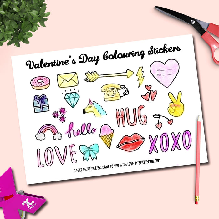 Valentine's Day (2017) - Colouring Printable